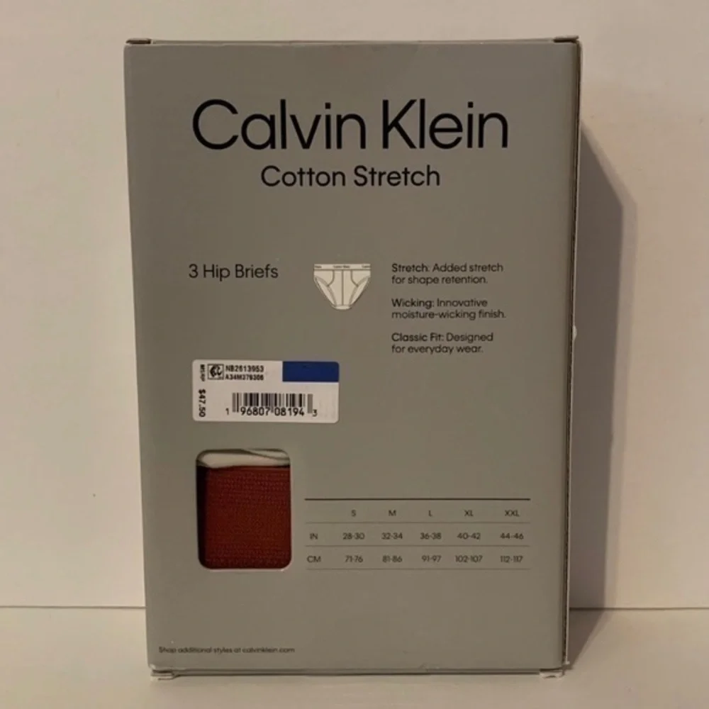 NIB. CALVIN KLEIN Men’s 3pk Hip Brief